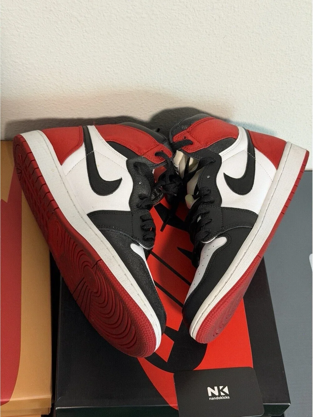 Air Jordan 1 High OG Size 11.5W/10M Black/Black-White-Varsity Red CD0461-016